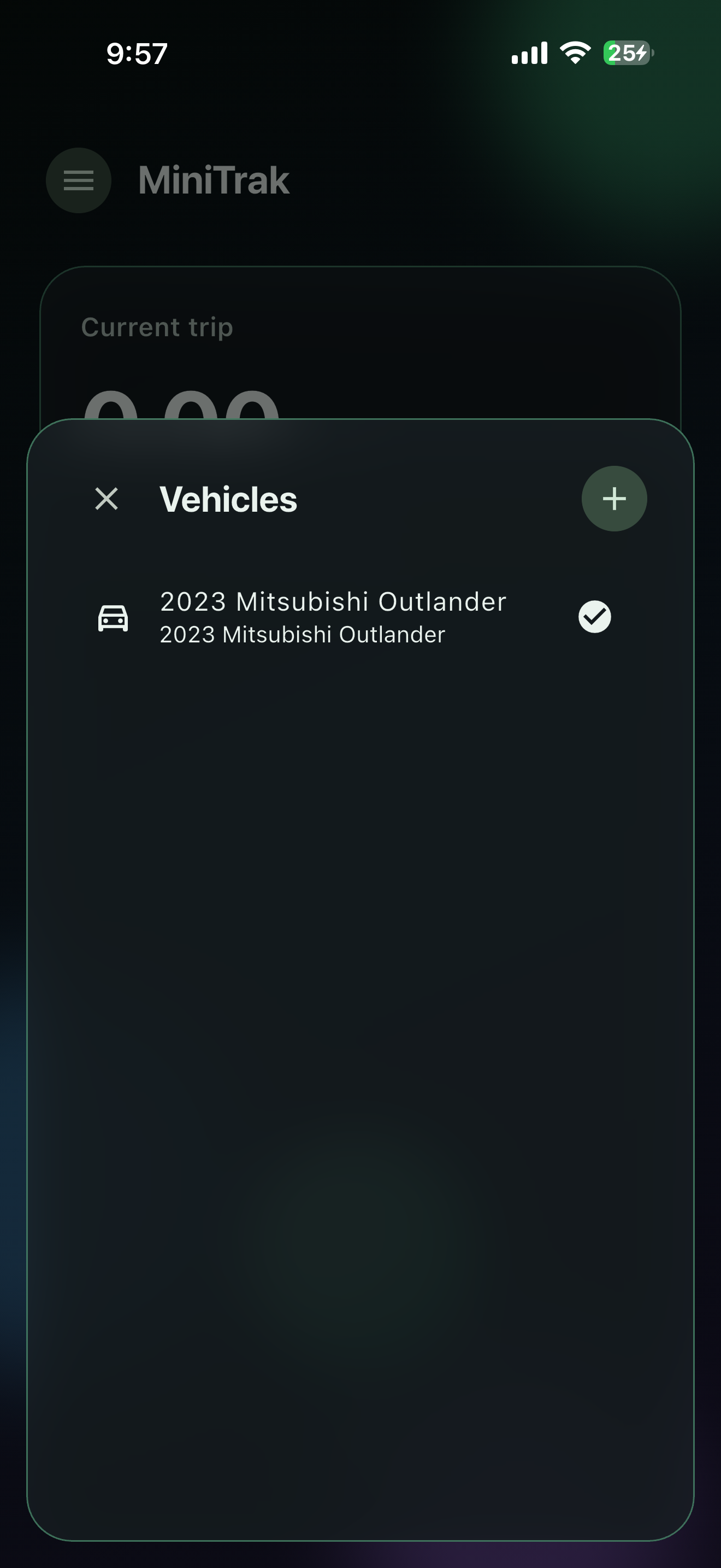 MiniTrak vehicles screenshot